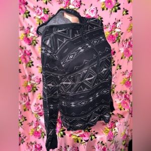 Ralph Lauren cotton aztec tribal hoodie thermal top shirt sweatshirt pants set L